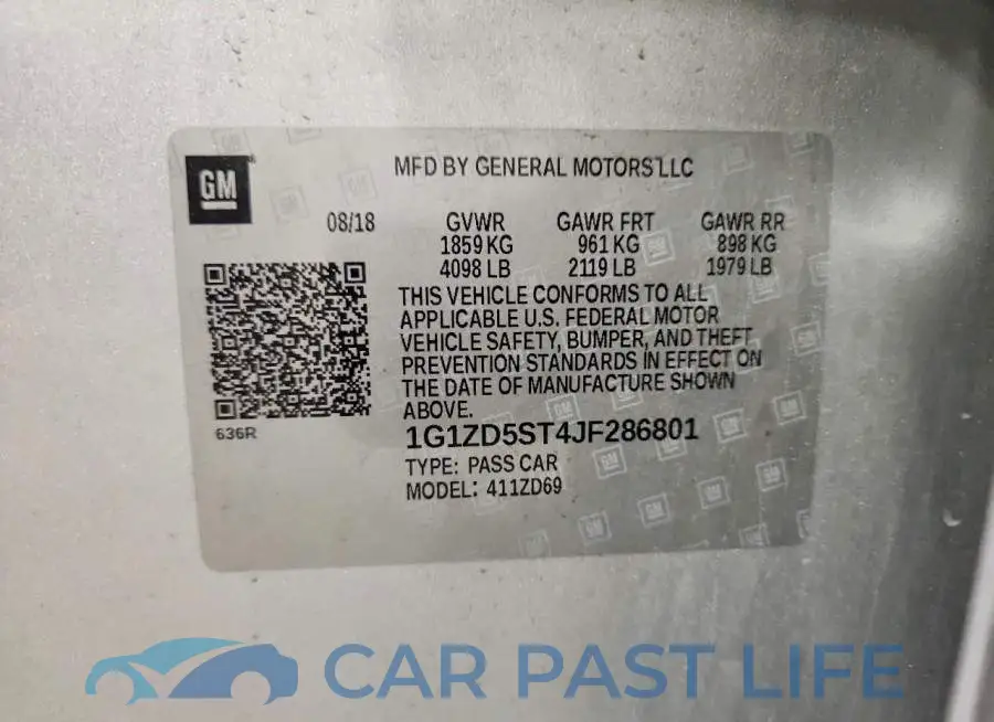 1G1ZD5ST4JF286801# 12