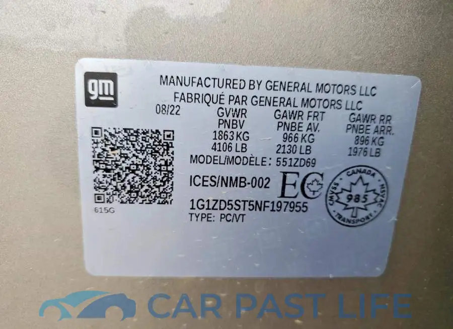 1G1ZD5ST5NF197955# 12