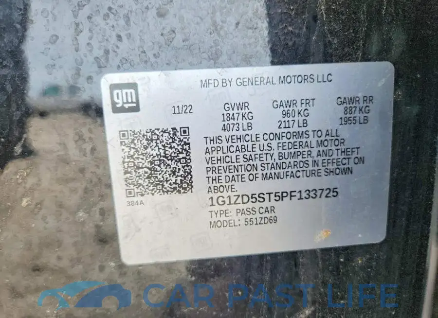1G1ZD5ST5PF133725# 13