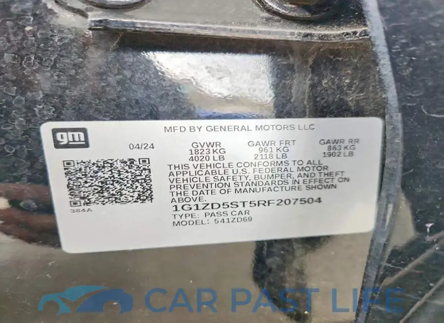 1G1ZD5ST5RF207504# 12