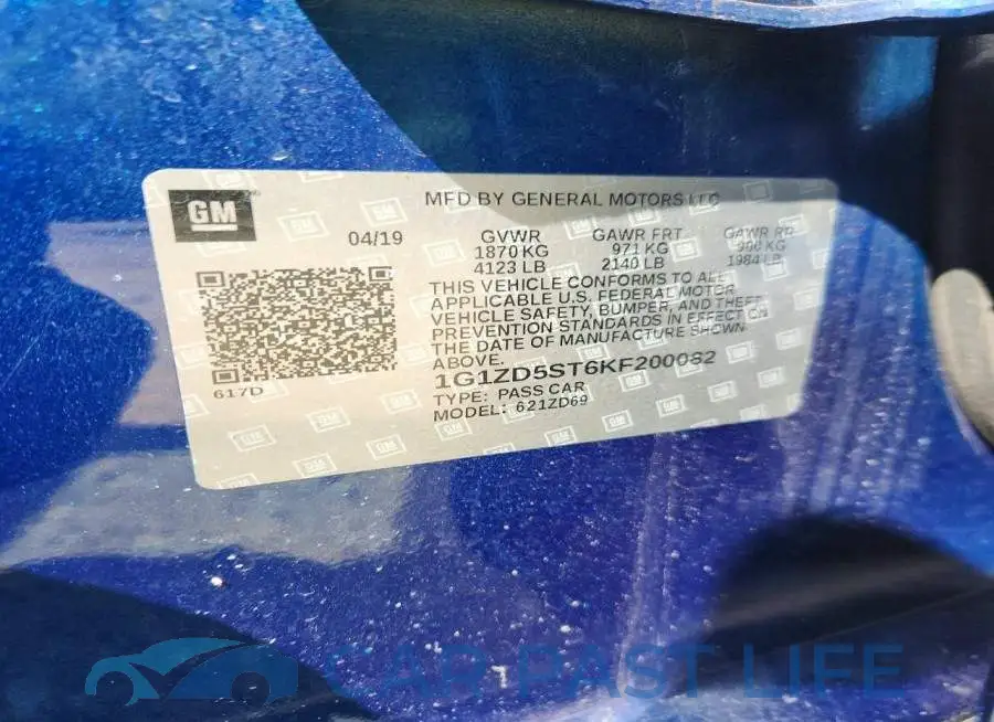 1G1ZD5ST6KF200082# 12