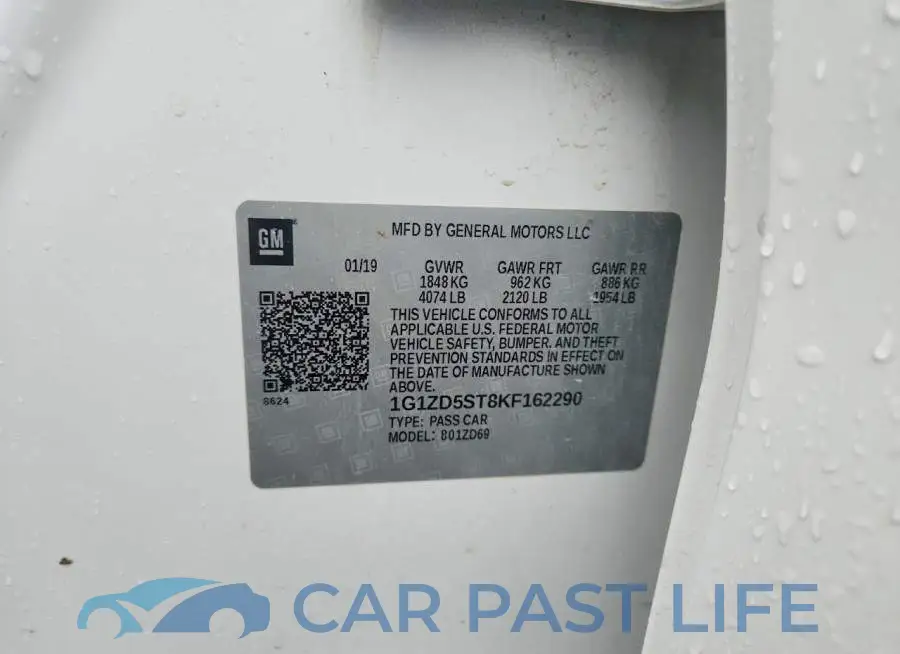 1G1ZD5ST8KF162290# 12