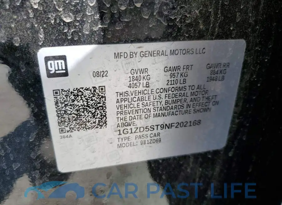 1G1ZD5ST9NF202168# 12