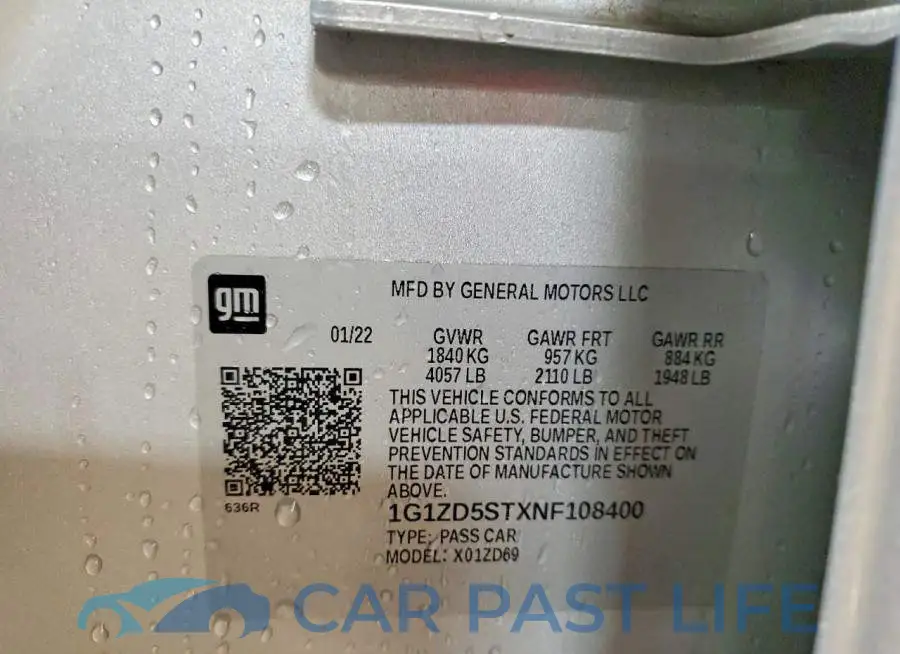 1G1ZD5STXNF108400# 13
