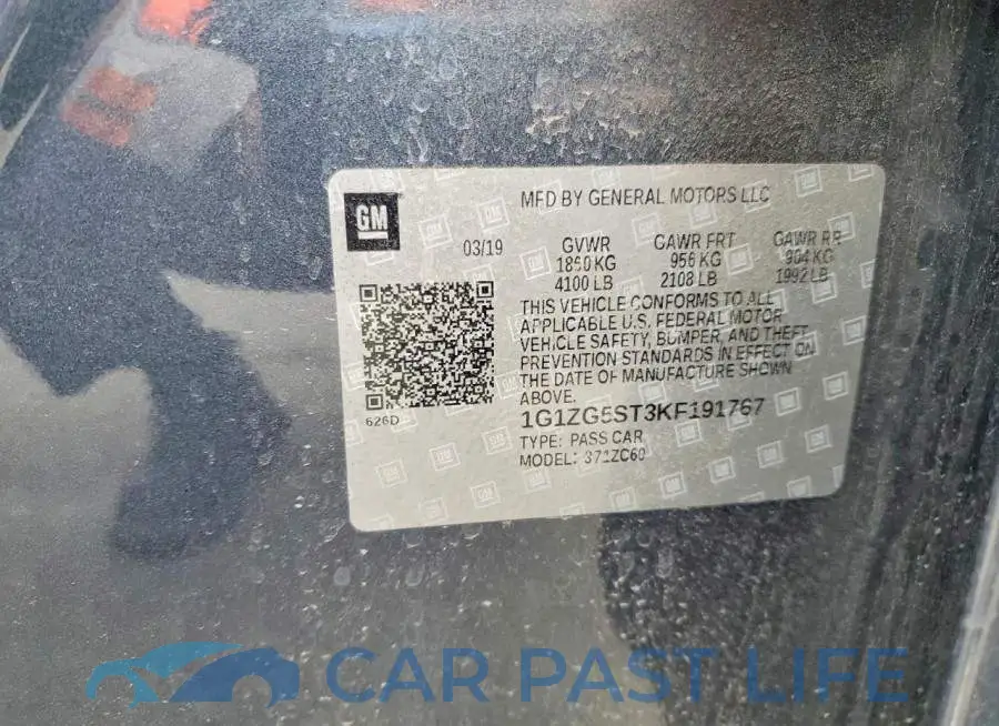1G1ZG5ST3KF191767# 12