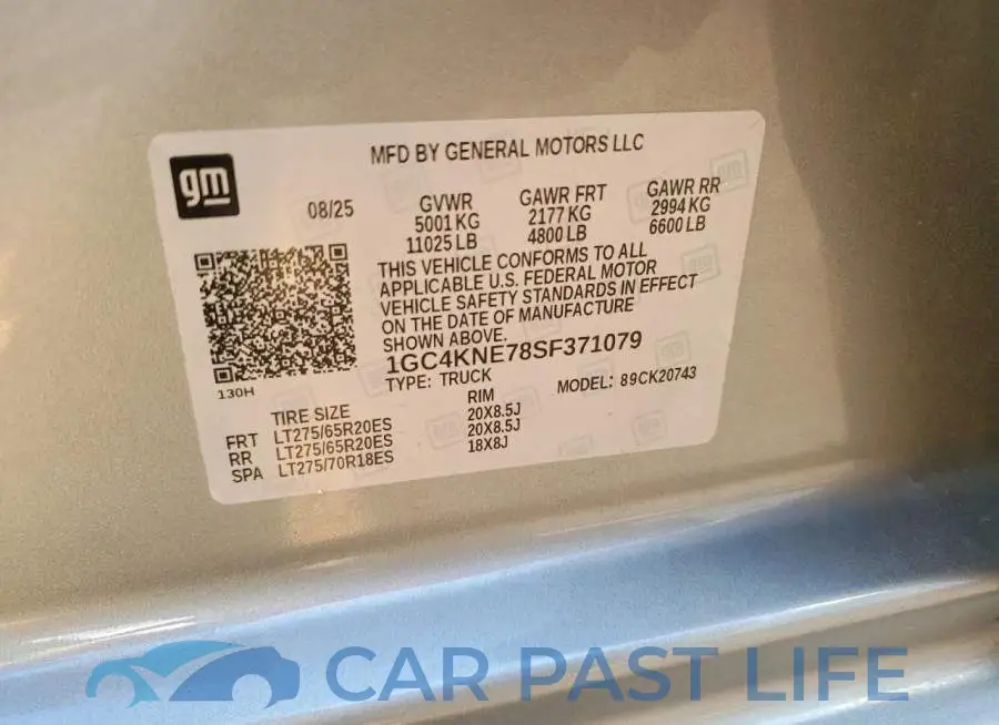 1GC4KNE78SF371079# 12