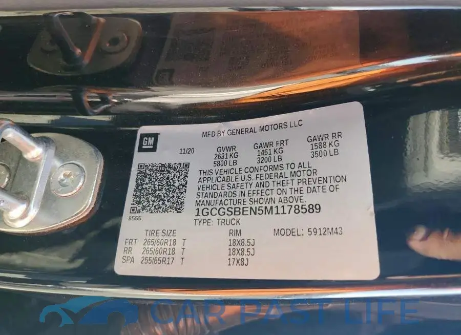1GCGSBEN5M1178589# 12