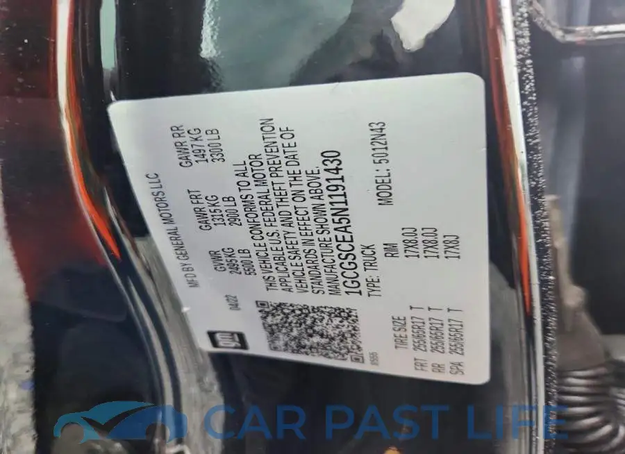 1GCGSCEA5N1191430# 12