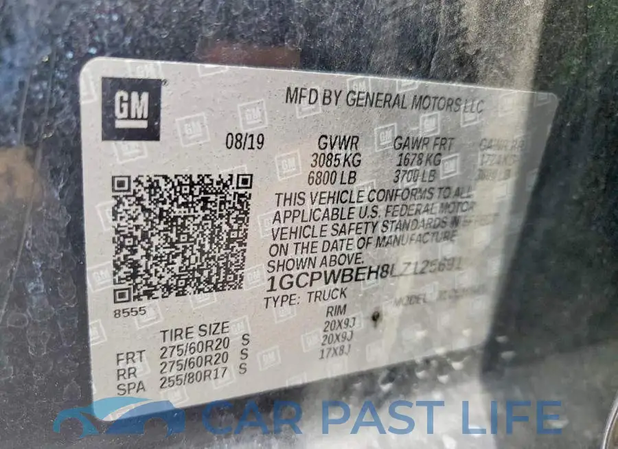 1GCPWBEH8LZ125691# 13