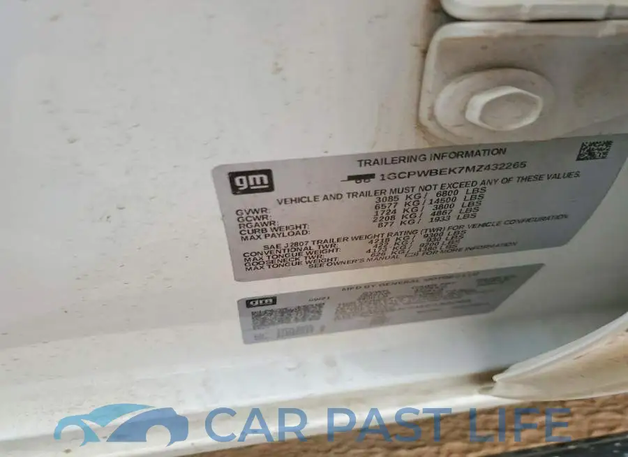 1GCPWBEK7MZ432265# 12