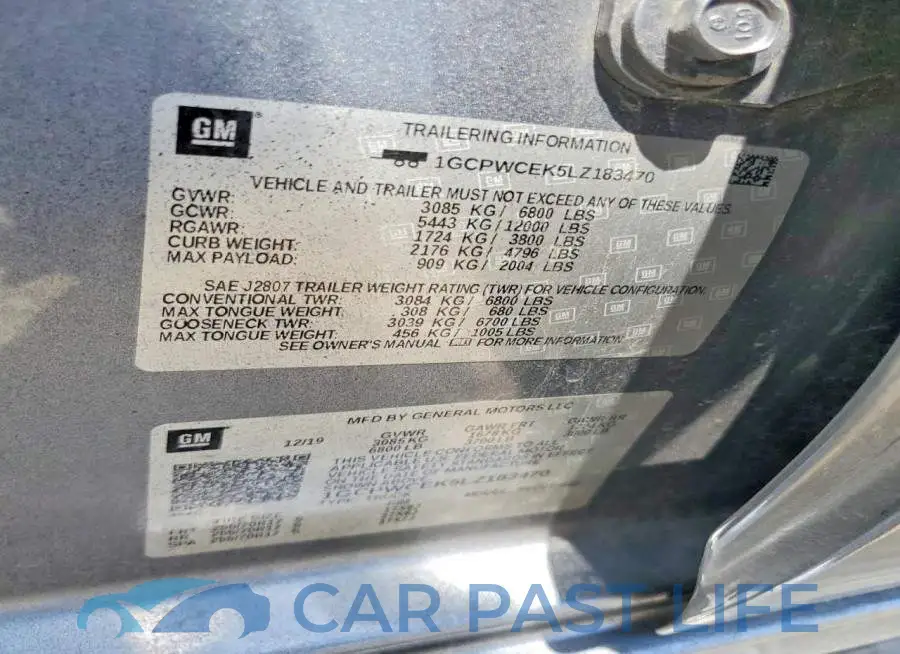 1GCPWCEK5LZ183470# 12
