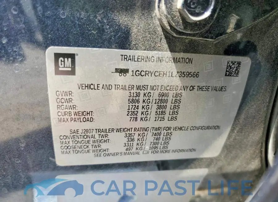 1GCRYCEH1LZ359566# 12