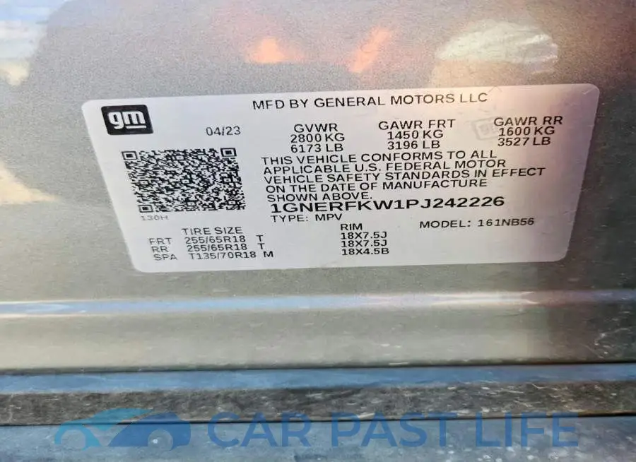 1GNERFKW1PJ242226# 13