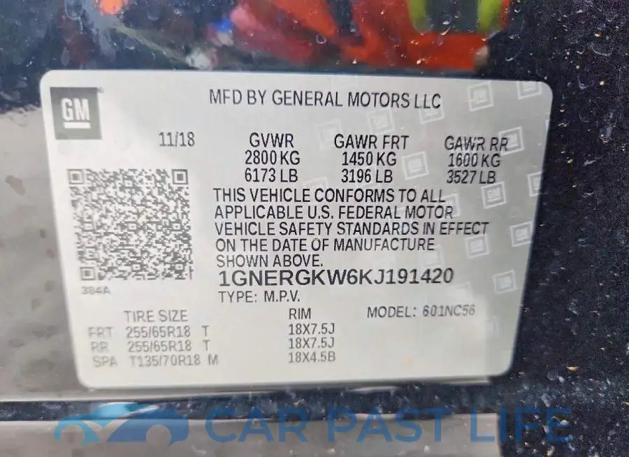 1GNERGKW6KJ191420# 13