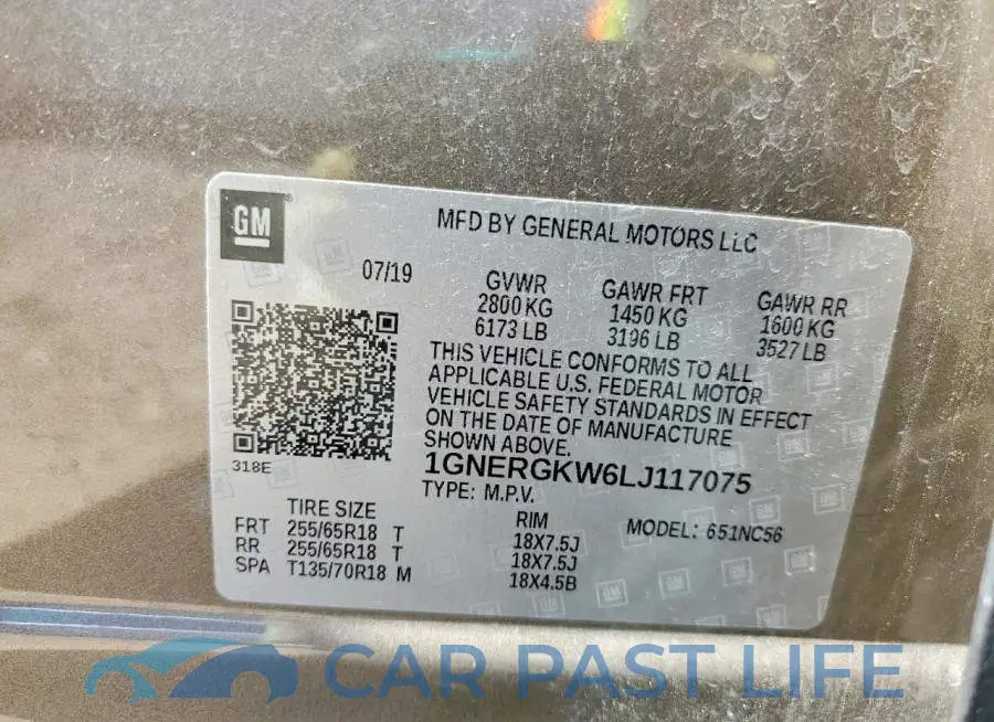 1GNERGKW6LJ117075# 13