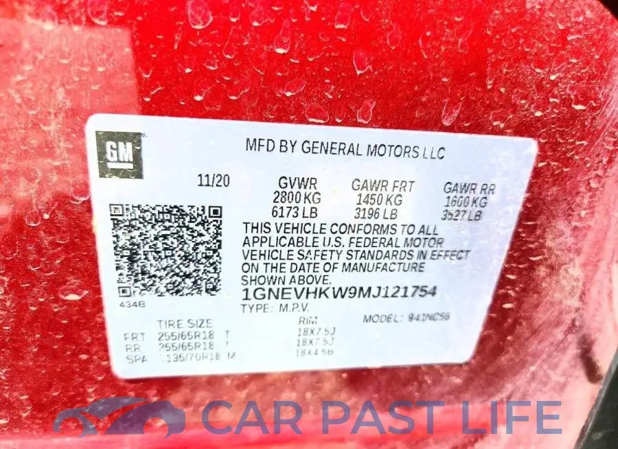 1GNEVHKW9MJ121754# 14