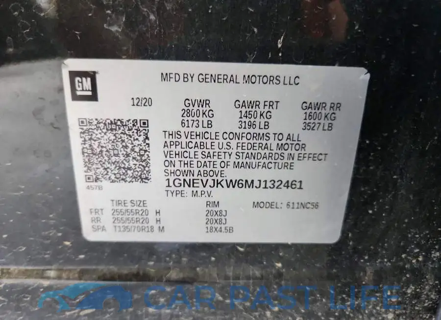 1GNEVJKW6MJ132461# 13
