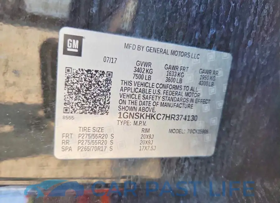 1GNSKHKC7HR374130# 13