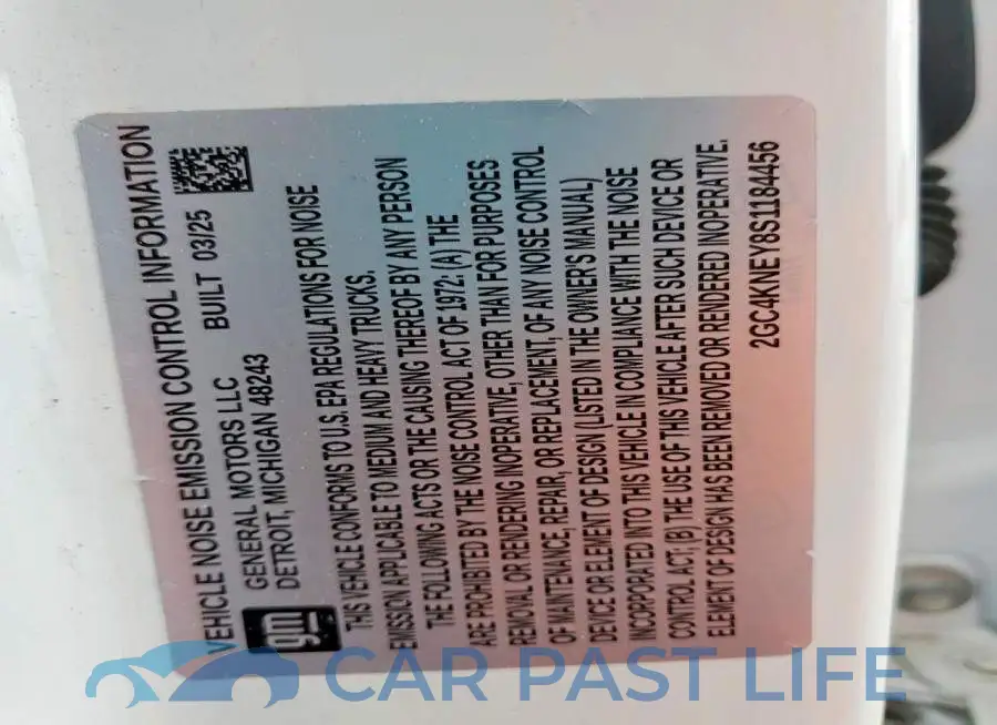 2GC4KNEY8S1184456# 12