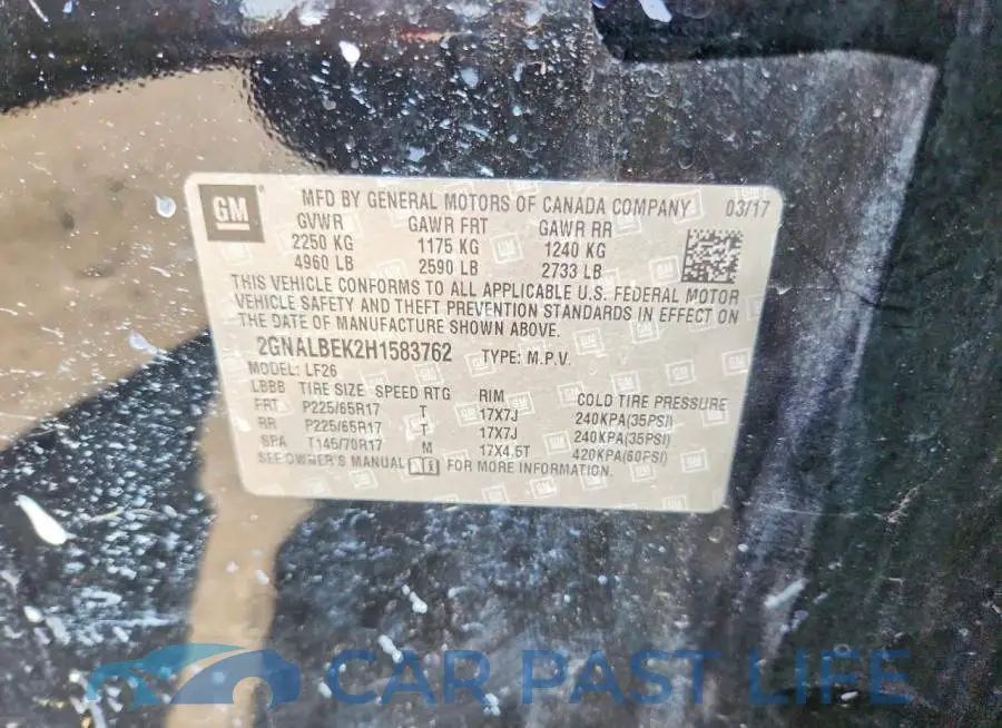 2GNALBEK2H1583762# 13
