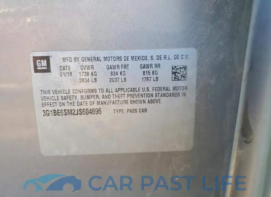 3G1BE6SM2JS604696# 12
