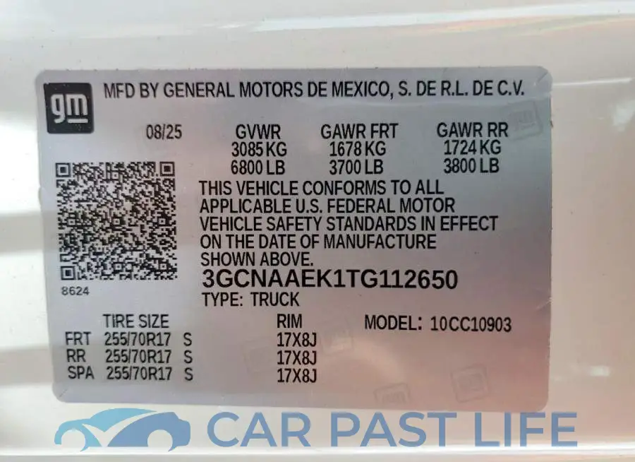 3GCNAAEK1TG112650# 13