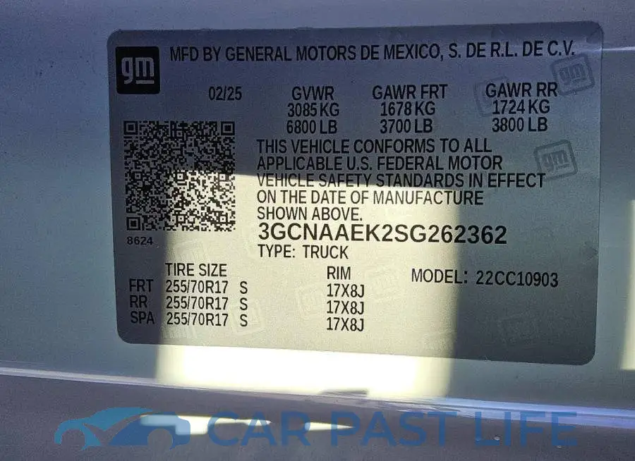 3GCNAAEK2SG262362# 12