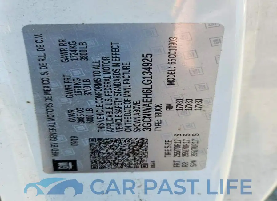3GCNWAEH6LG134925# 12