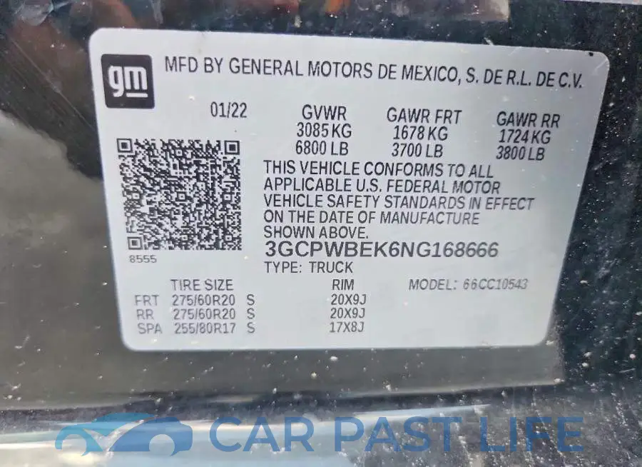 3GCPWBEK6NG168666# 12