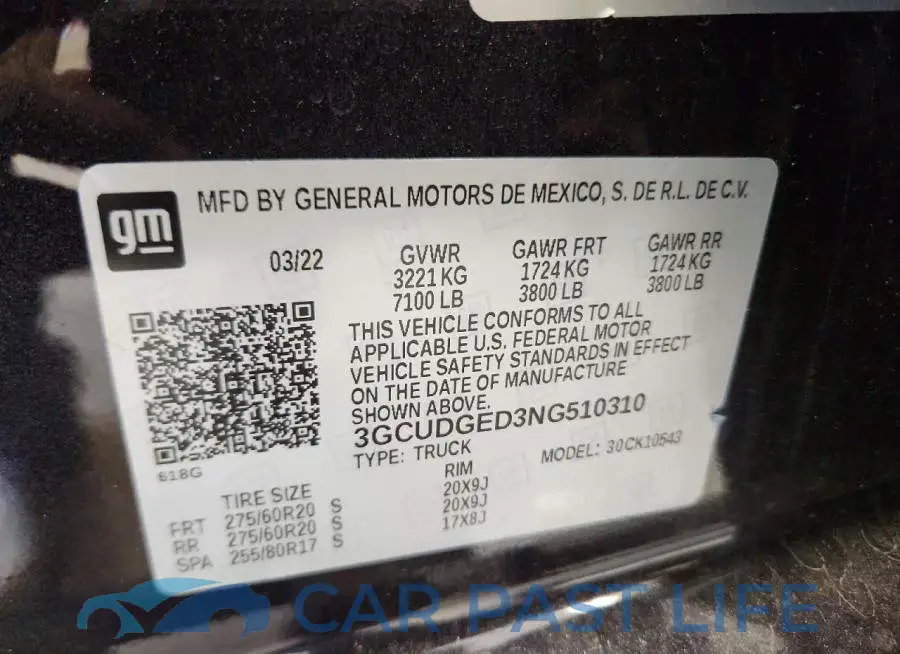 3GCUDGED3NG510310# 12