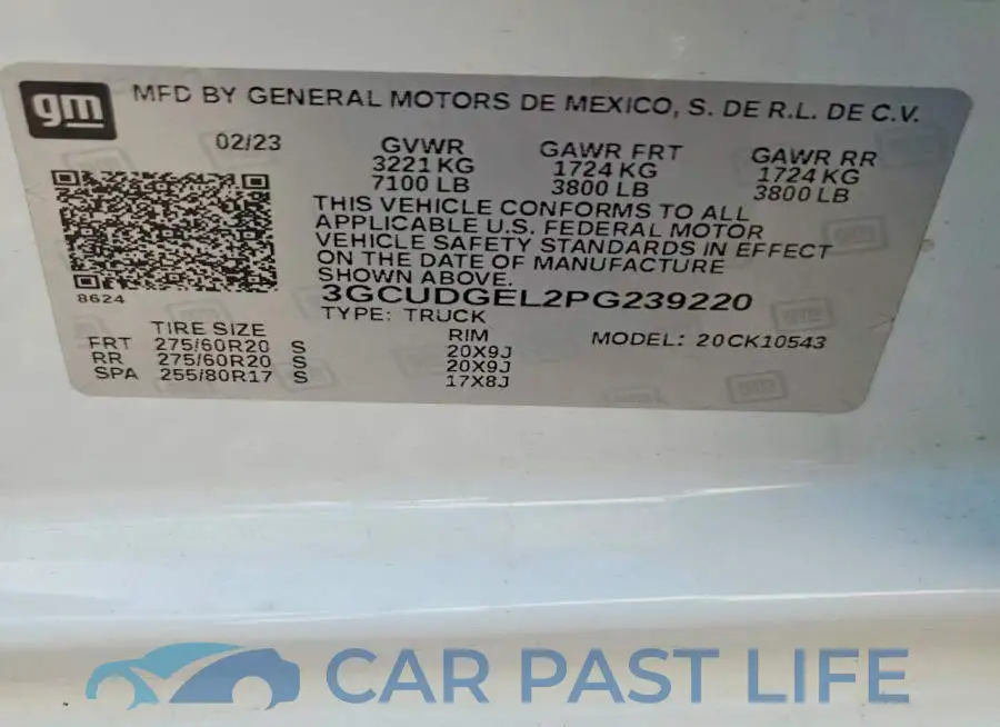 3GCUDGEL2PG239220# 12