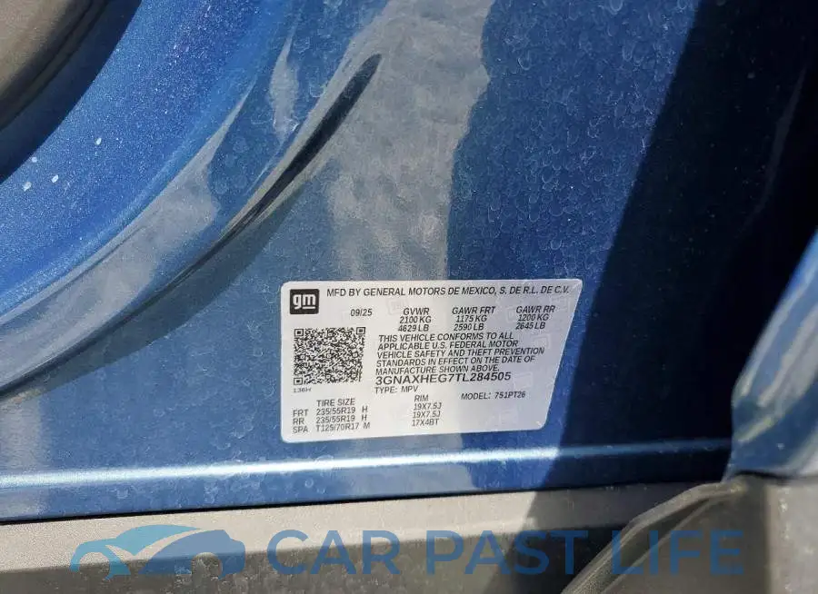 3GNAXHEG7TL284505# 13