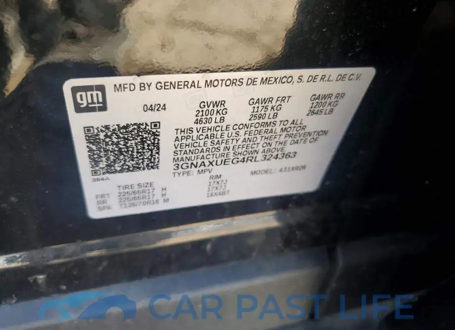 3GNAXUEG4RL324363# 12