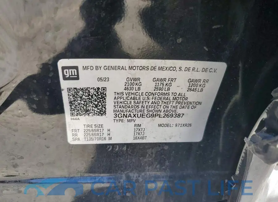 3GNAXUEG9PL269387# 13