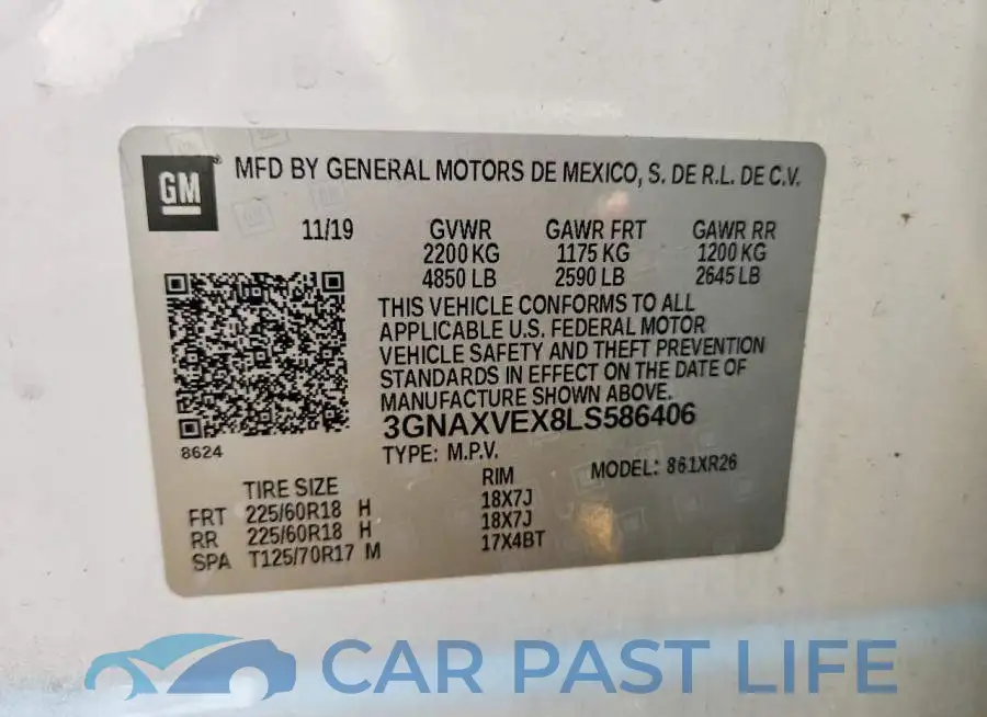 3GNAXVEX8LS586406# 13