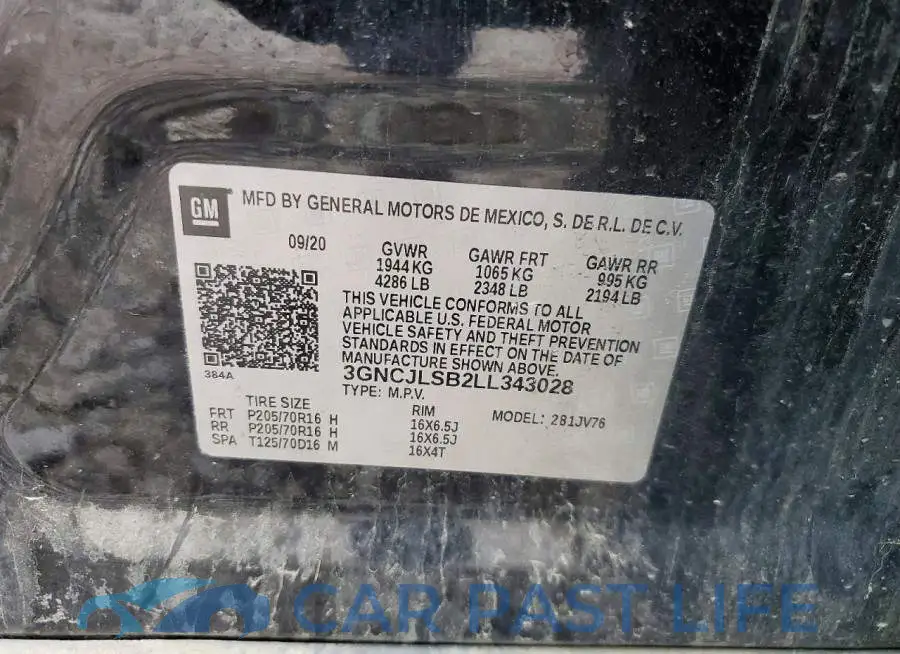 3GNCJLSB2LL343028# 13