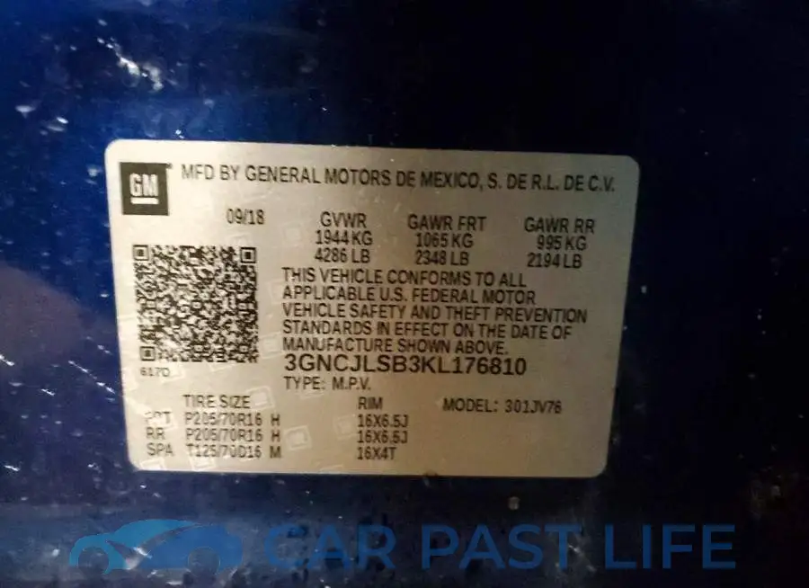 3GNCJLSB3KL176810# 14