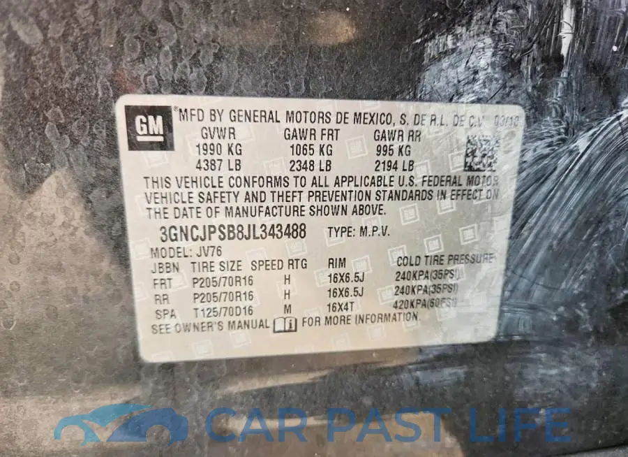 3GNCJPSB8JL343488# 13