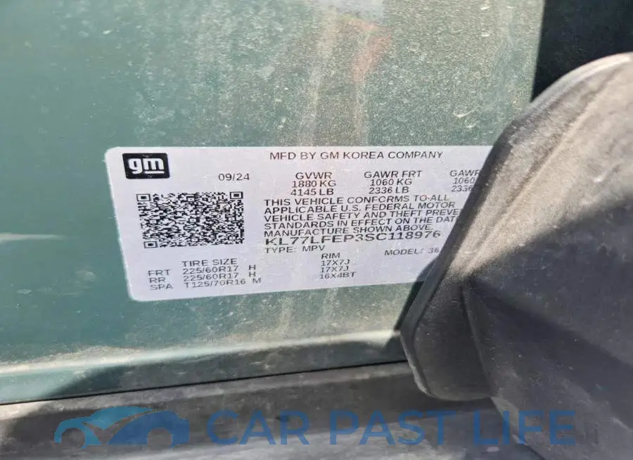 KL77LFEP3SC118976# 13