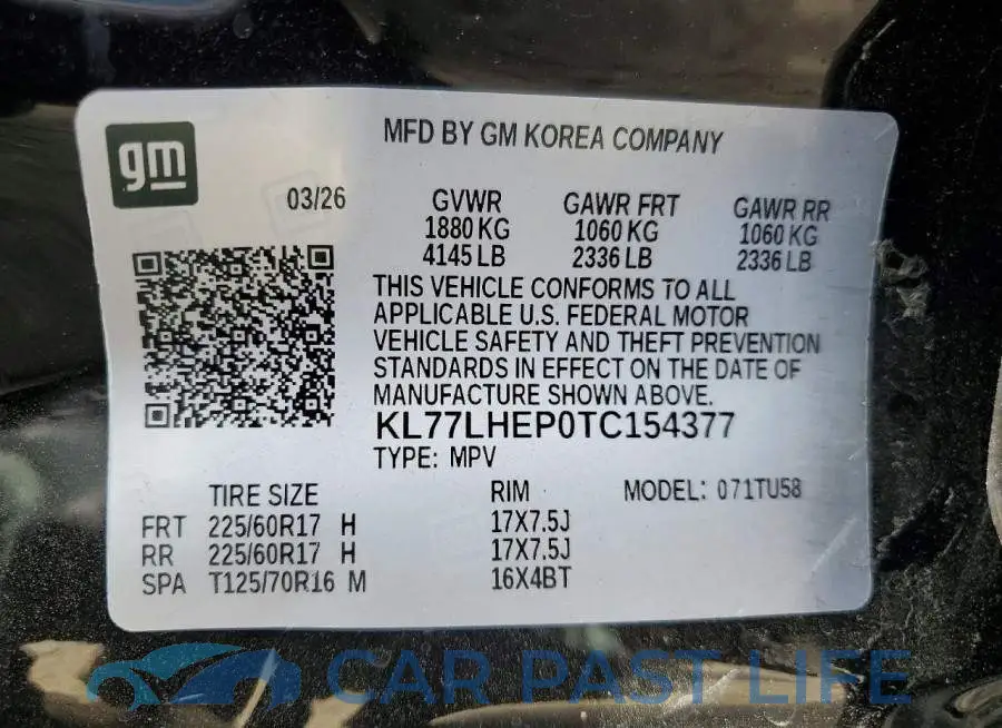 KL77LHEP0TC154377# 13