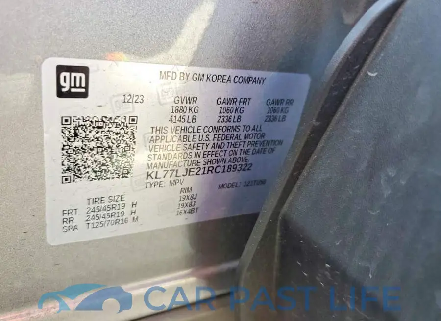 KL77LJE21RC189322# 13