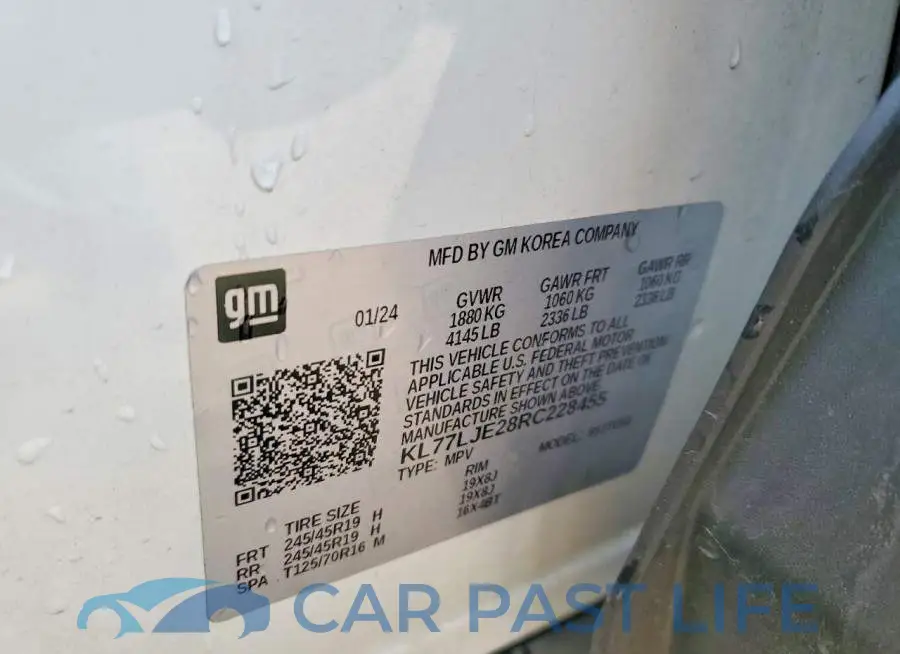 KL77LJE28RC228455# 12