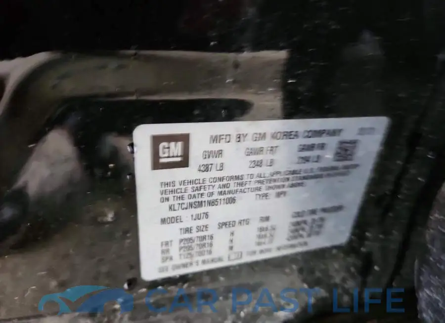 KL7CJNSM1NB511006# 12