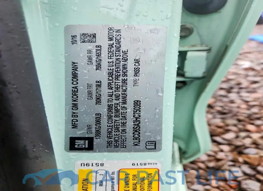 KL8CD6SA3HC750389# 12