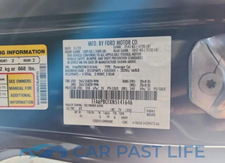 1FA6P8CFXN5141646# 12