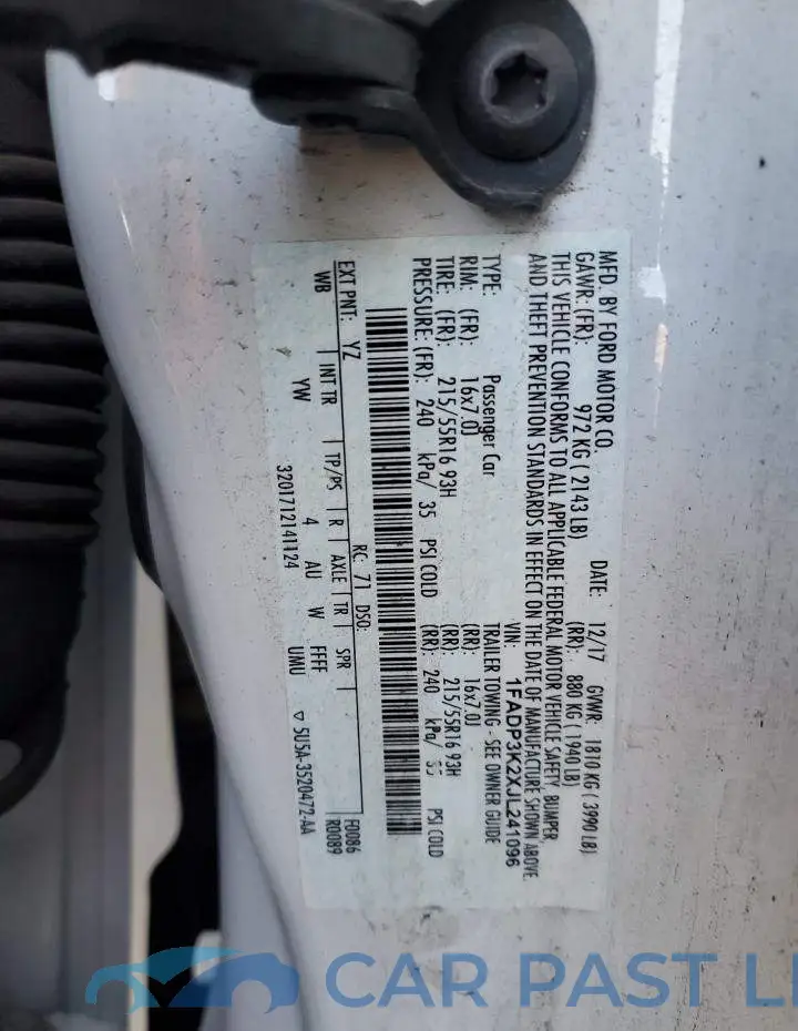 1FADP3K2XJL241096# 12