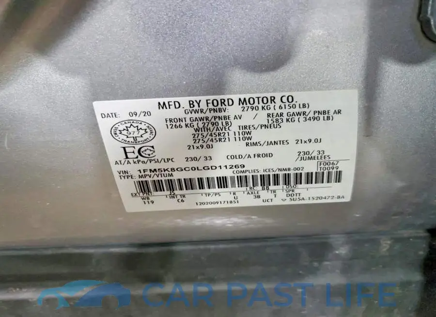 1FM5K8GC0LGD11269# 14