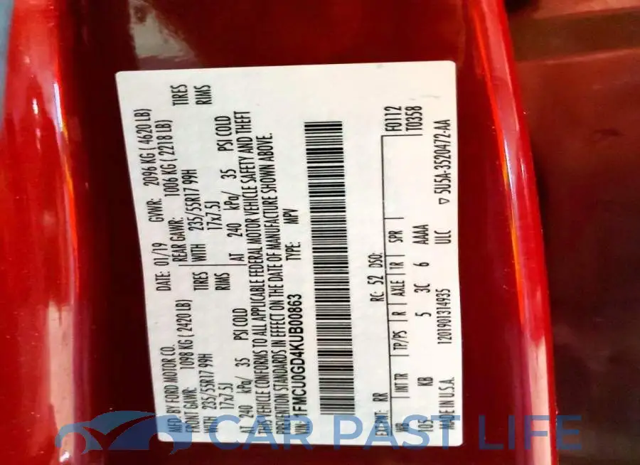 1FMCU0GD4KUB00863# 13