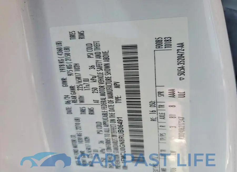 1FMCU0GN8RUB06491# 13