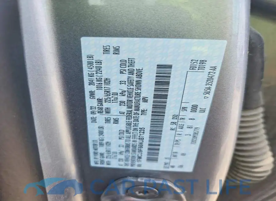 1FMCU9F66NUB71235# 13